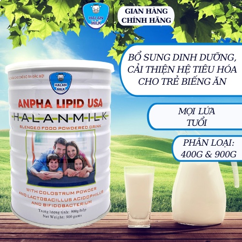 Sữa non Anpha lipid usa 400g-900g-Giúp tăng sức đề kháng, phục hồi nhanh sức khỏe,Halanmilk