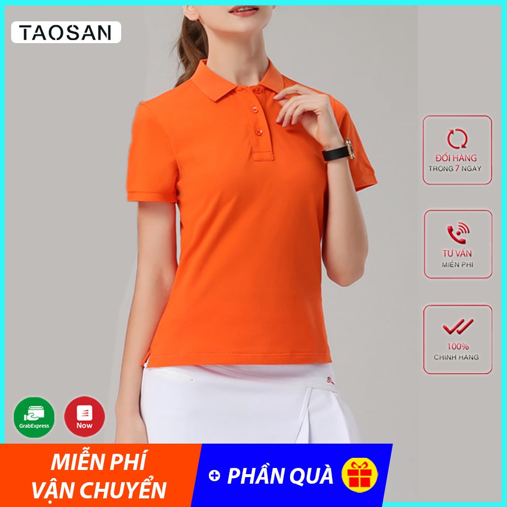 Áo Polo Nữ chất cotton thoáng mát trơn basic Phông có cổ bẻ Taosan | BigBuy360 - bigbuy360.vn