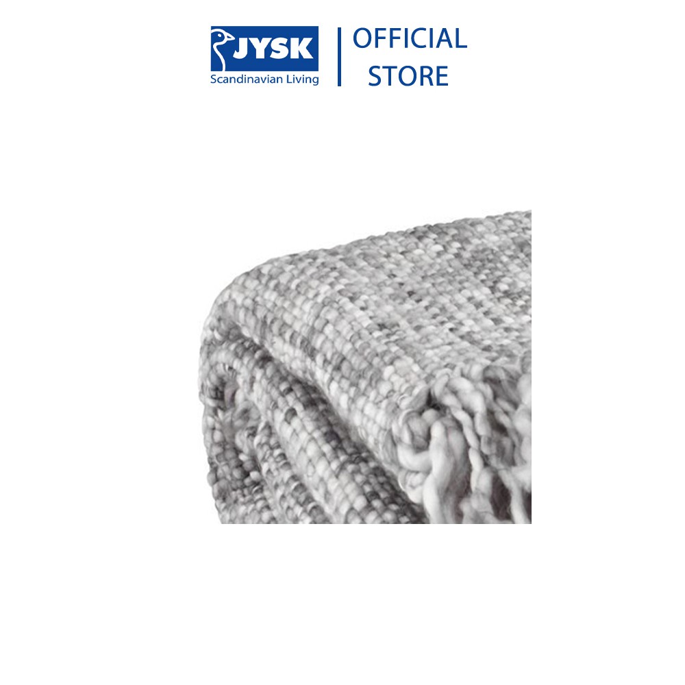 Chăn sofa | JYSK Hvitkurle | acrylic | trắng/xám | 130x180cm
