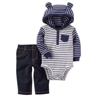 Set body và quần carter bé trai