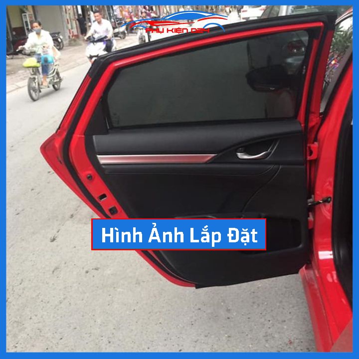 Bộ 4 rèm chắn nắng nam châm Civic 2016-2017-2018-2019 khung cố định chống tia UV