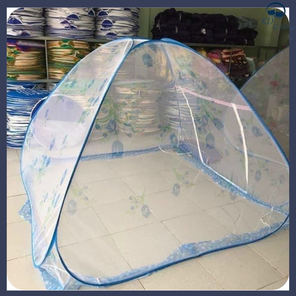 Mùng chụp tự bung người lớn, Màn gấp gọn chống muỗi thông minh KD BEDDING cao cấp 1m 1m2 1m4 1m6 1m8 2m2