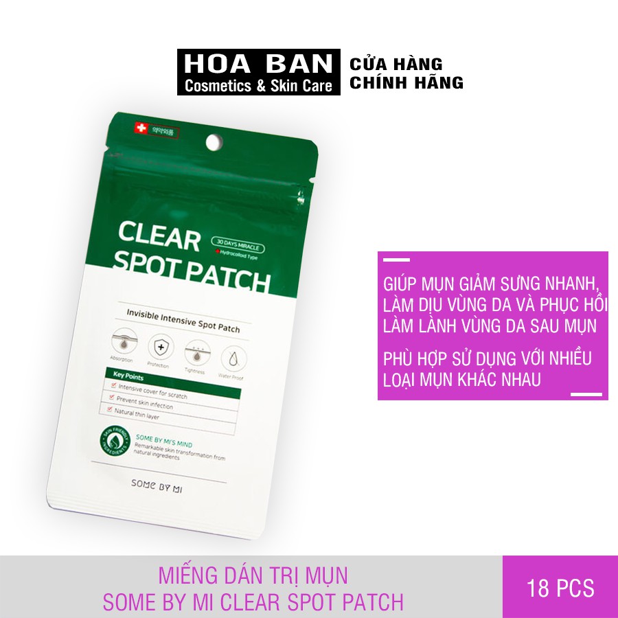 Miếng Dán Mụn Some By Mi Clear Spot Patch  - Hoa Ban Cosmetic