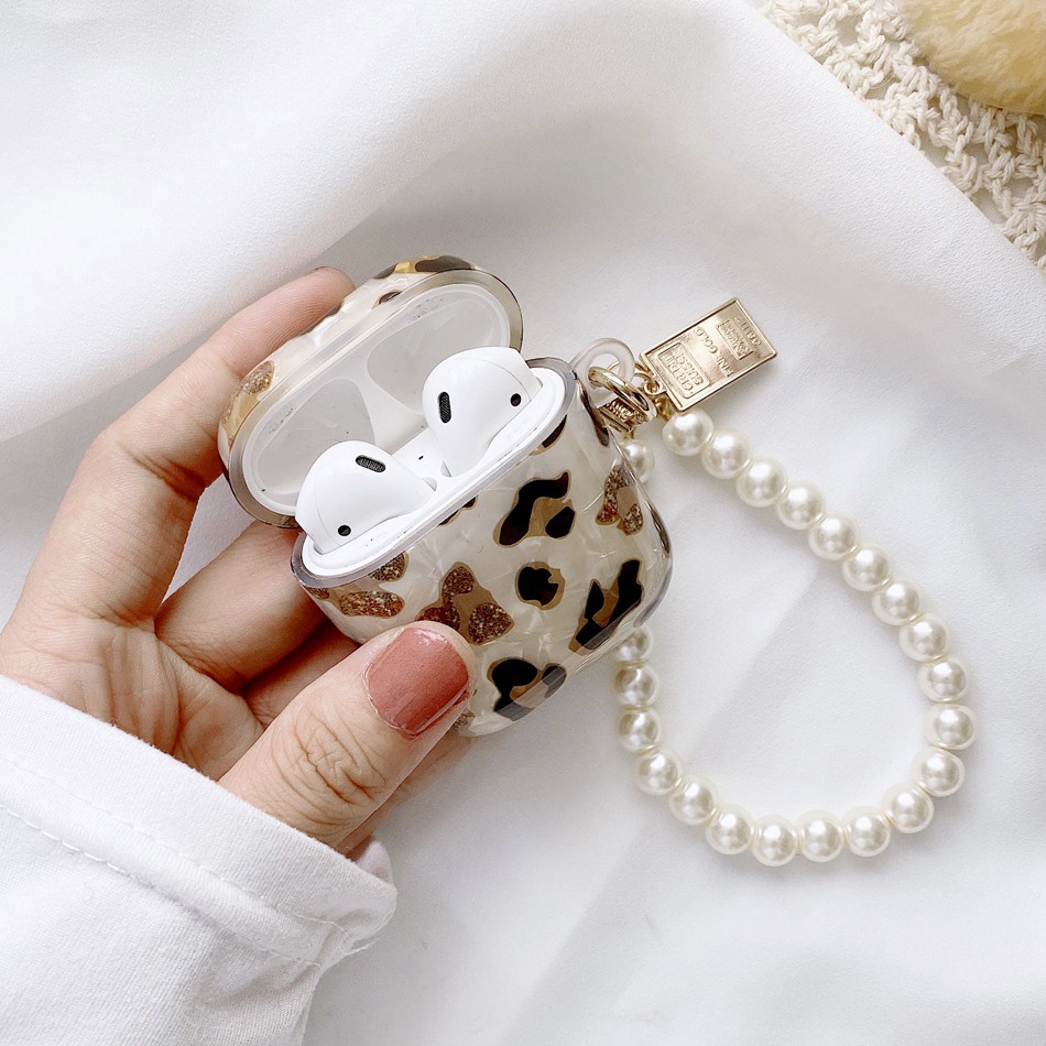 Vỏ Bảo Vệ Hộp Sạc Tai Nghe airpods Pro / airpods 2 3 / air pods Bằng Silicon Họa Tiết Da Báo Kiểu vintage
