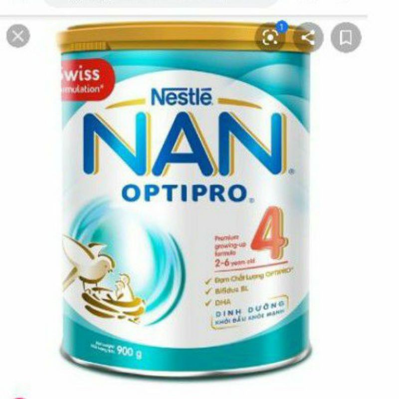 Sữa Nan Optipro 4 900g cho trẻ 2-6 tuổi