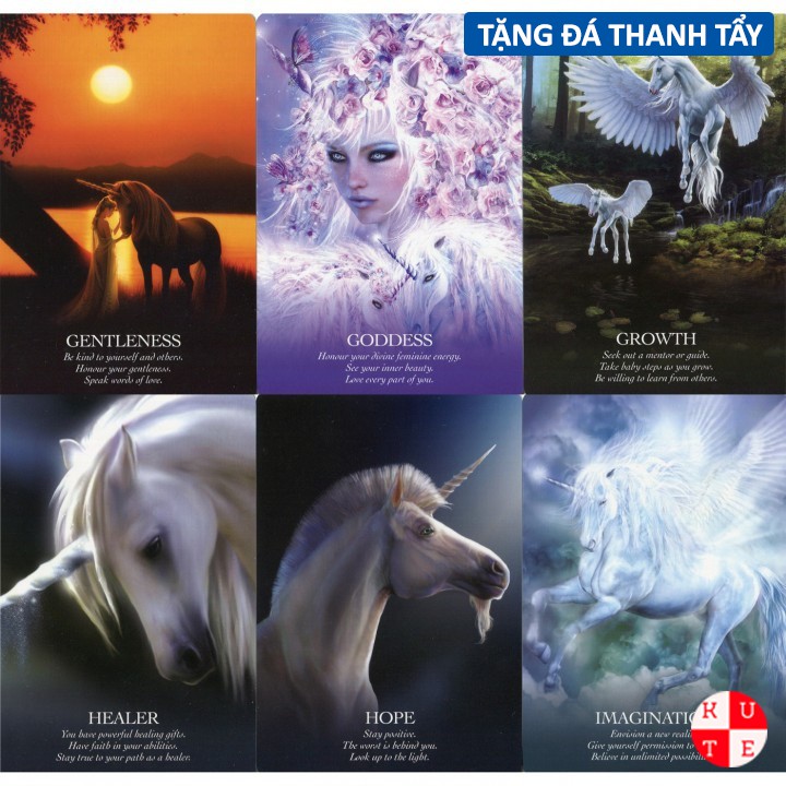 Bộ Bài Oracle Of The Unicorns 44 Lá Bài Tặng File Tiếng Anh Và Đá Thanh Tẩy E60