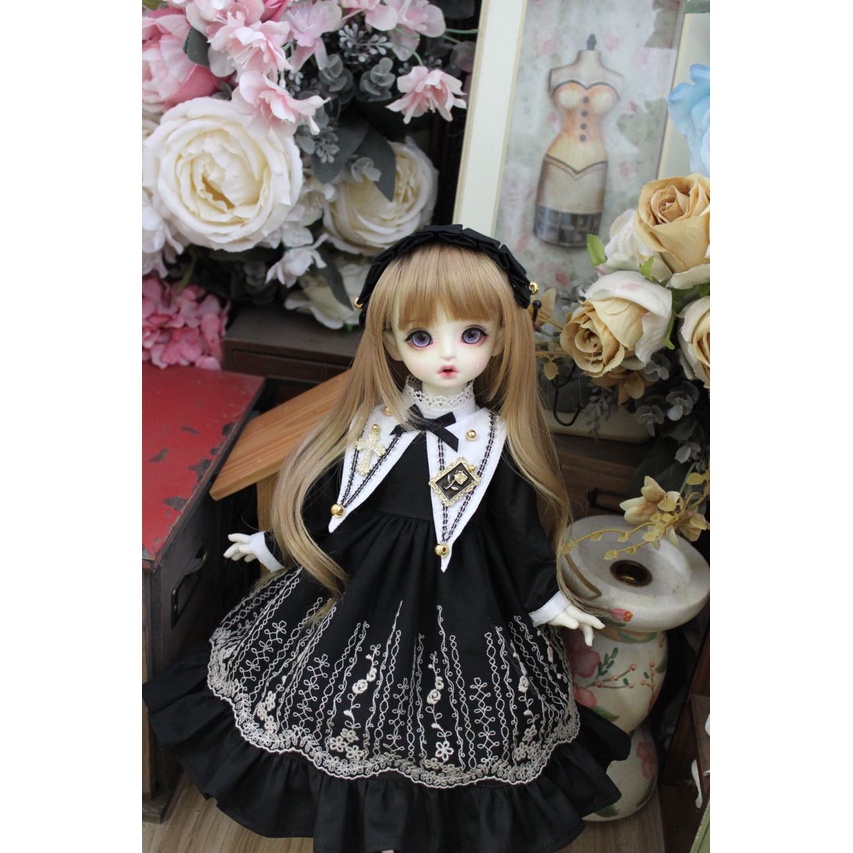 Đầm Đồ Chơi Búp Bê Bjd 1/4 Kiểu Retro 1/3