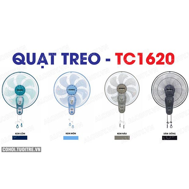 Quạt treo tường cao cấp 7 cánh  SENKO - TC1620 (F23) BH 24 THÁNG