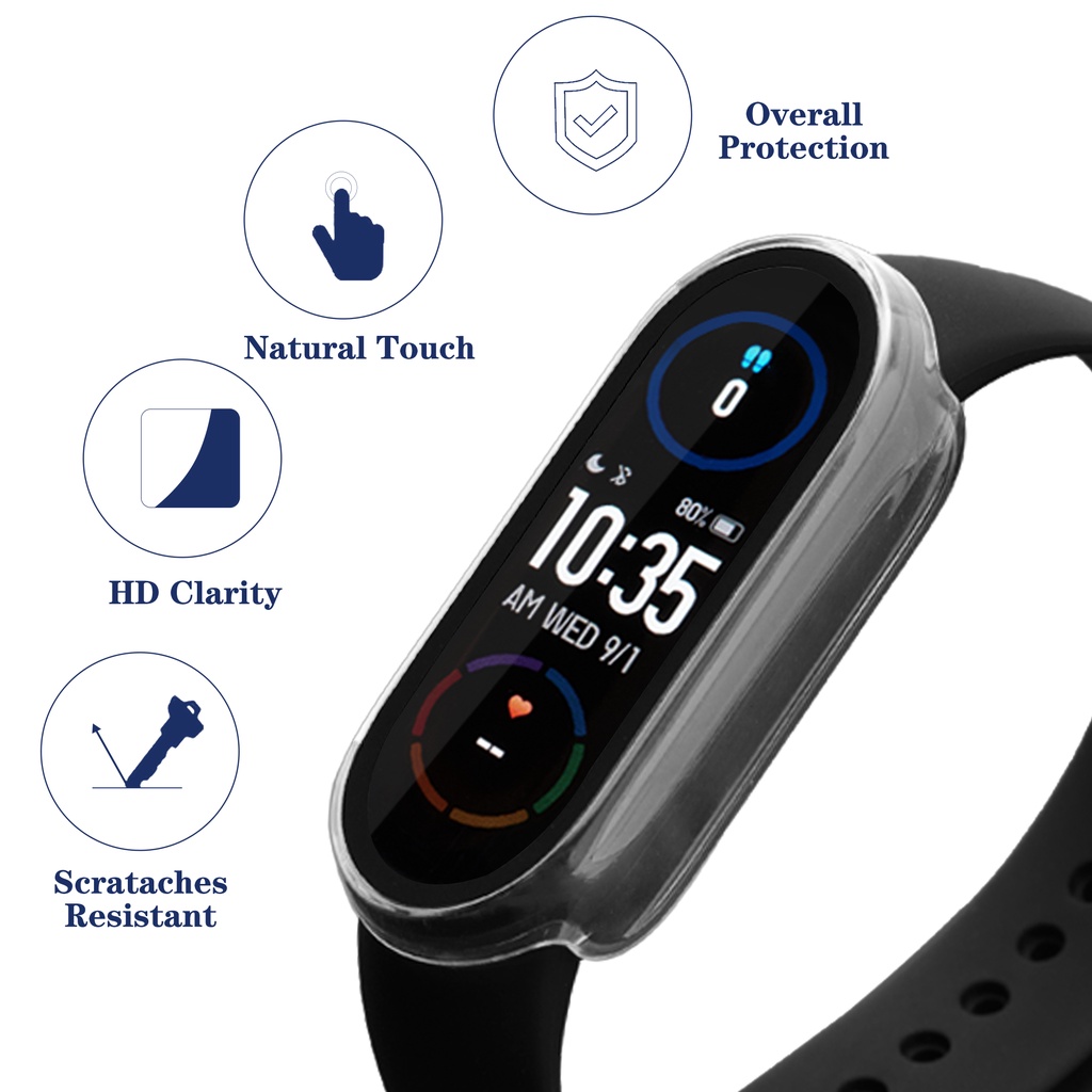 Kính cường lực PC 2 trong 1 cho Xiaomi Miband 7 6 5 4 3