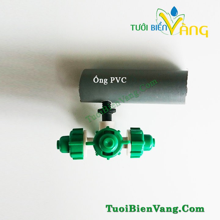 Bộ 10 béc 4 tia tưới phun sương - chân ren 5mm cắm ống PVC