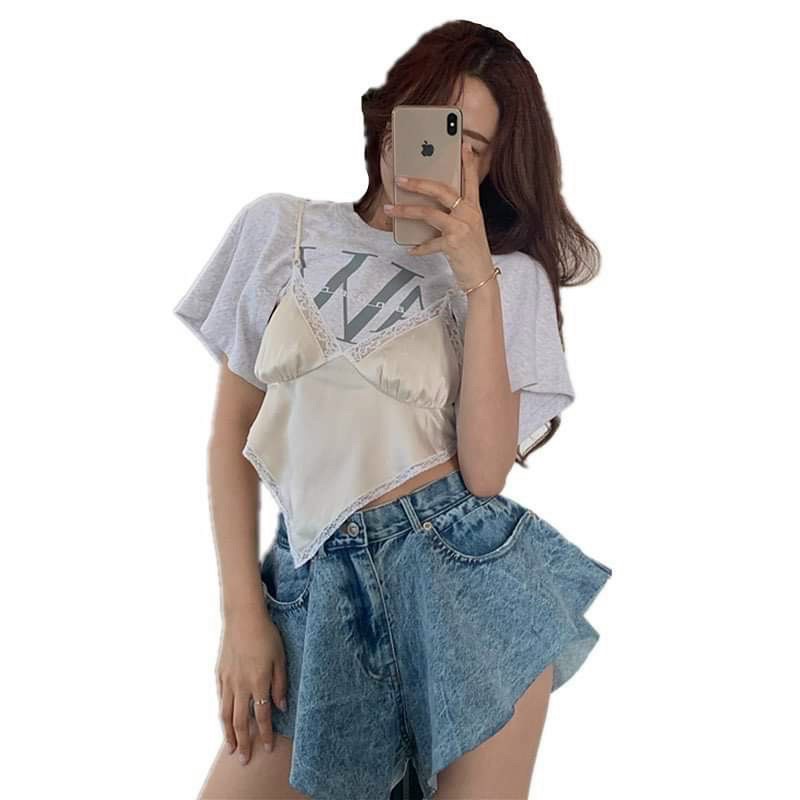  Quần short jean ống xoè rộng- hình thật sàn | BigBuy360 - bigbuy360.vn