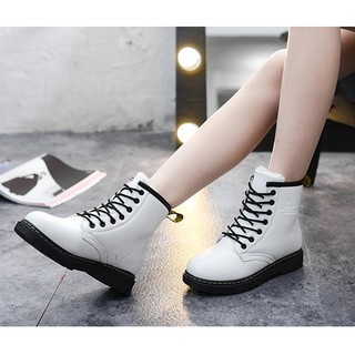 Giày Bốt Nữ Dr Cổ Lửng Có Ảnh Thật H45