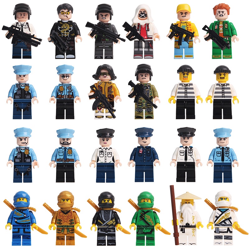 Mô Hình Đồ Chơi Lắp Ráp Lego Hình Cảnh Sát Ninja Mini Cho Bé