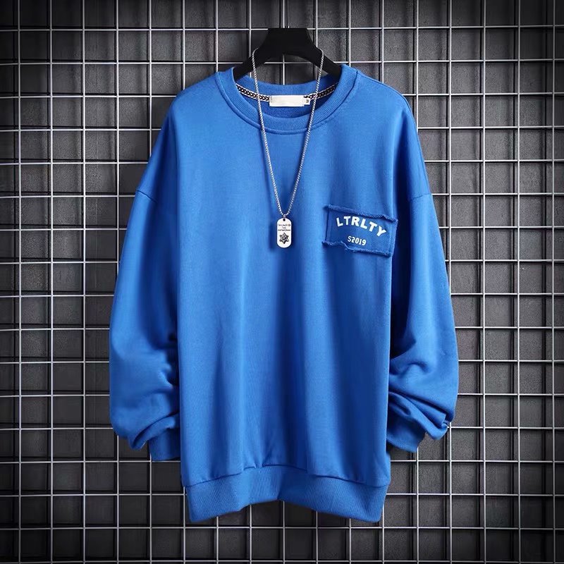 Áo Sweater Cổ Tròn Tay Dài Dáng Rộng Rách Phong Cách Hip Hop Mới Cho Nam Giới 2021 | BigBuy360 - bigbuy360.vn