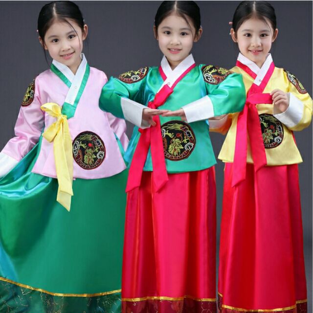 Hanbok Hàn Quốc HB0009 cho cả bé gái và người lớn 0.9m-1.7m giá rẻ.