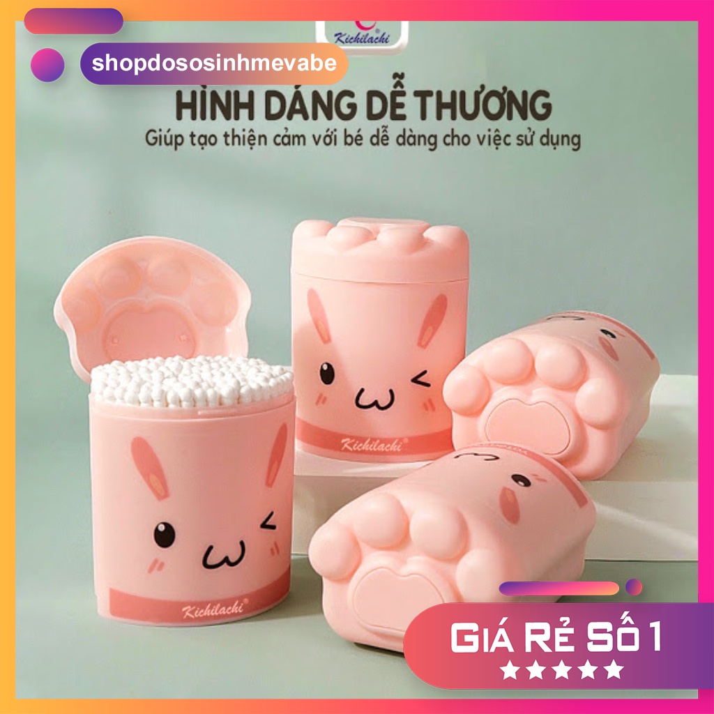 Tăm Bông Thân Giấy KiChi An Toàn Cho Trẻ Em và bé sơ sinh