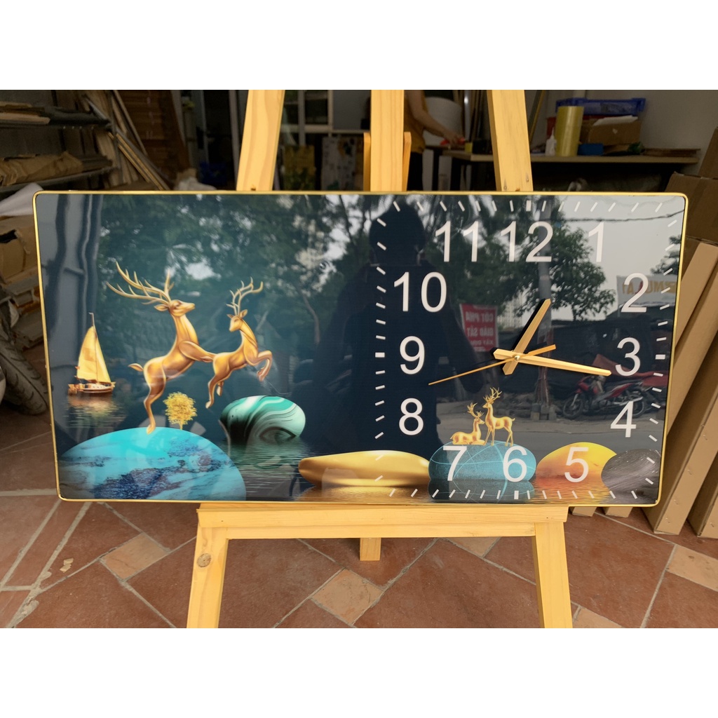 Tranh đồng hồ treo tường tráng gương cao cấp giá xưởng