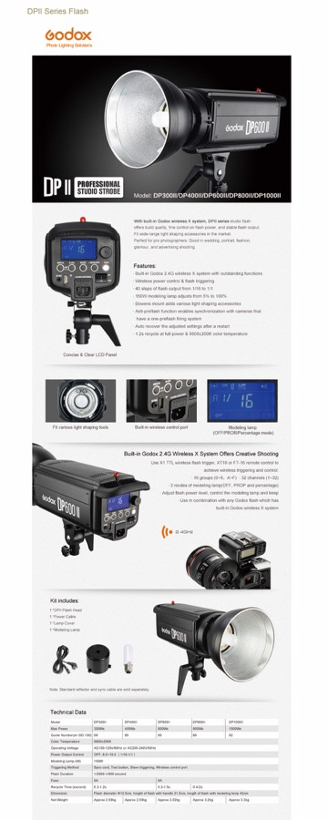 Đèn DP400II Flash studio Godox