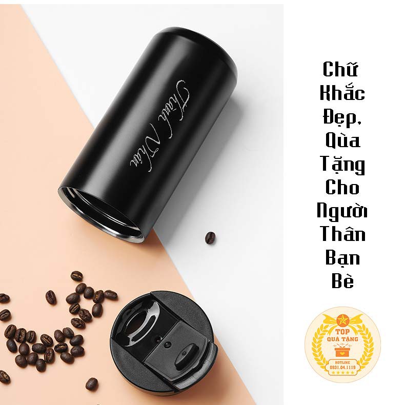 Cốc giữ nhiệt Coffee FREE KHẮC TÊN | Ly cafe giữ nhiệt 400ml 3 lớp inox 304 làm Quà tặng sinh nhật cho bạn gái bạn trai | BigBuy360 - bigbuy360.vn