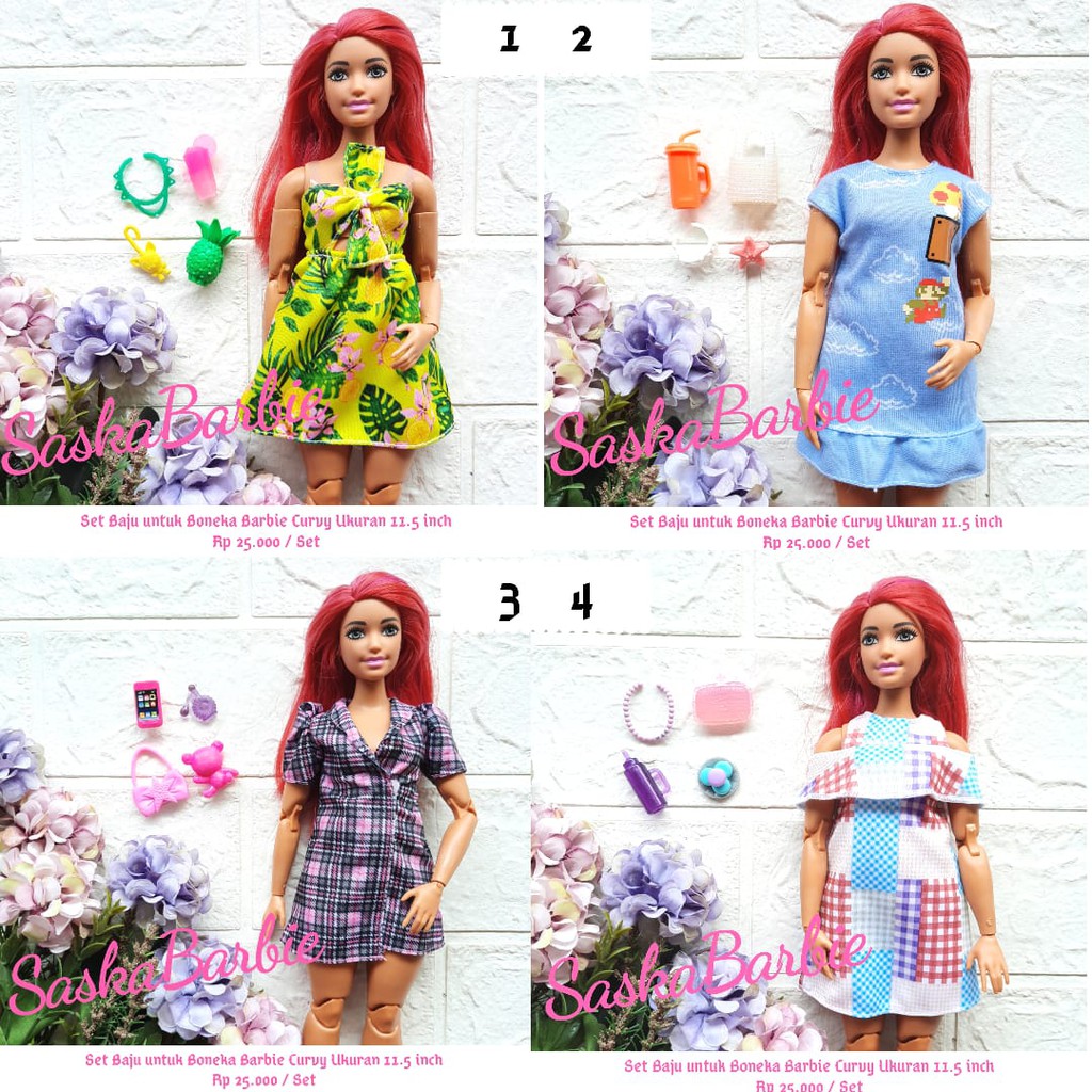 Bộ Quần Áo Búp Bê Barbie Bb 001 Xinh Xắn Đáng Yêu