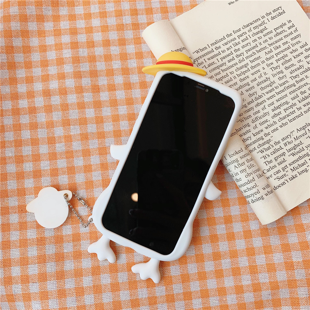 Ốp Lưng Silicone Hình Chú Vịt 3d Dễ Thương Cho Iphone 12 11 Pro Max Mini 12pro Xr X Xs Max 6 6s 8 7 Plus Se 2020