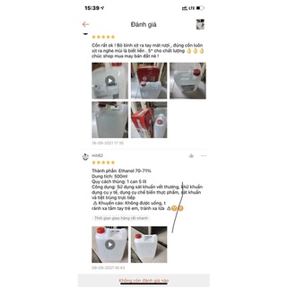 Cồn 70 độ can 5 lít, sát khuẩn can 5l