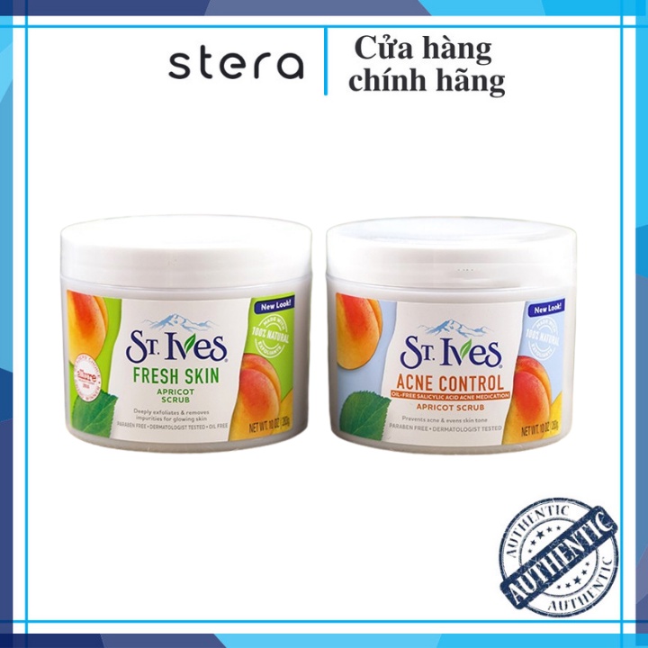 [ XẢ KHO ] [Siêu Sale]Combo Bộ 2 hũ tẩy da chết toàn thân St.Ivest hương mơ: ngăn ngừa mụn &amp; tươi mát hương mơ 283g x 2.