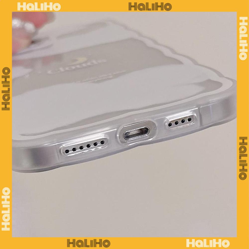 iPhone Case Silicone Soft Case TPU Clear Case Wave Non-Slip Camera Full Coverage Protection Shockproof Moon Cloud For iPhone 13 Pro Max iPhone 12 Pro Max iPhone 11 iPhone 7 Plus