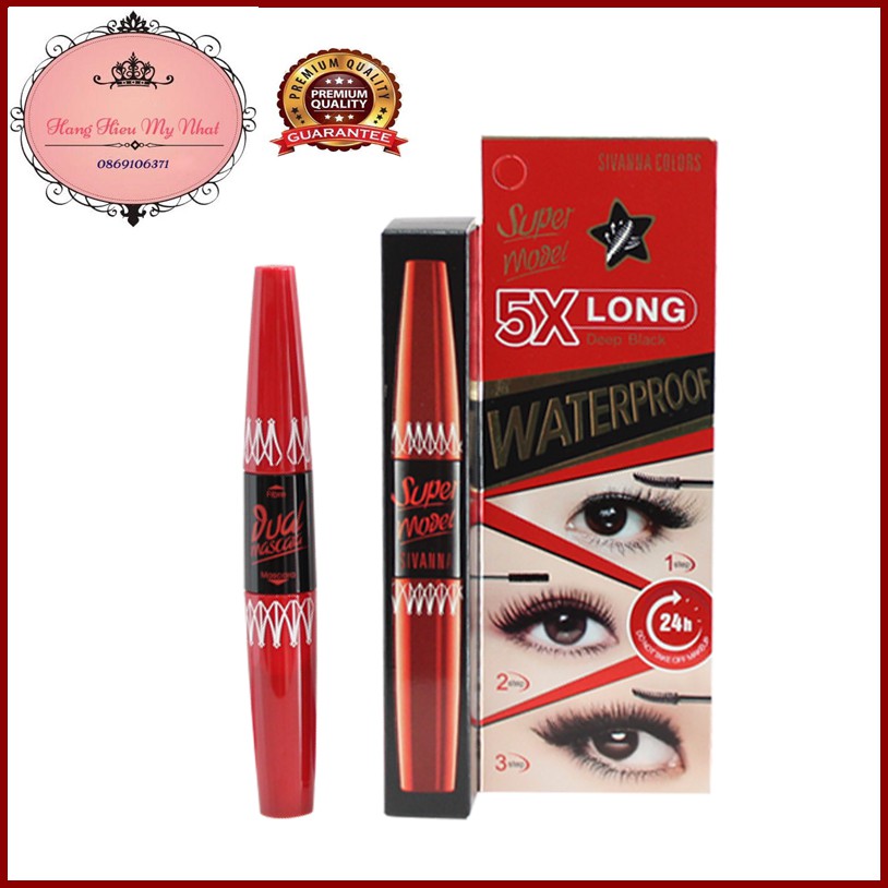 Mascara Hai Đầu Sivanna Super Model 5X Long