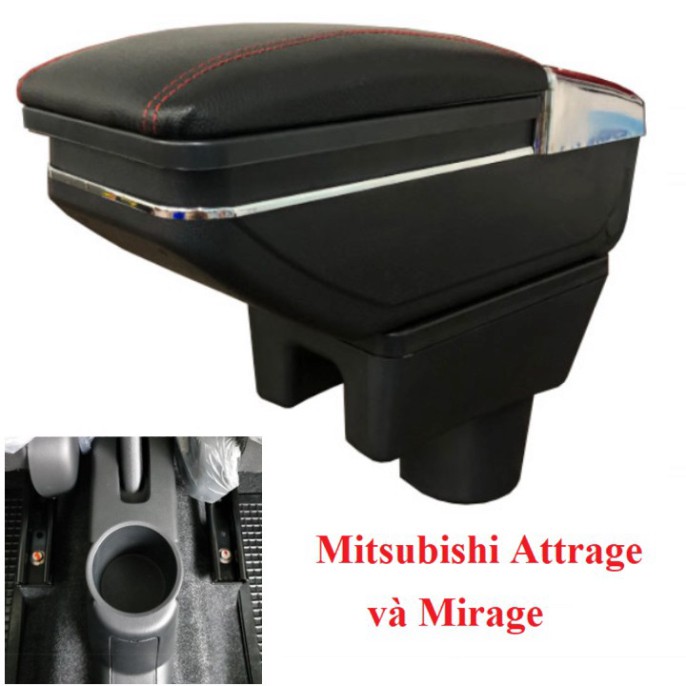 Sản Phẩm Hộp tỳ tay ô tô Mitsubishi Attrage và Mirage: Mầu Đen .