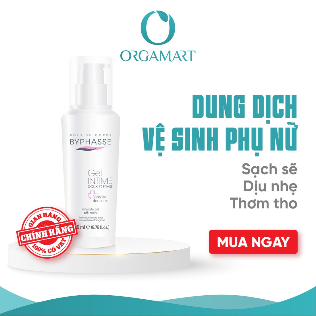 Gel Dung Dịch Vệ Sinh Phụ Nữ Byphasse Dịu Nhẹ, An Toàn Cho Mọi Loại Da 200ml