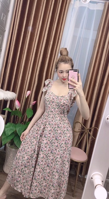 Đầm Maxi Cánh Tiên Hoa Nhí Đan Lưng Hình Thật | BigBuy360 - bigbuy360.vn