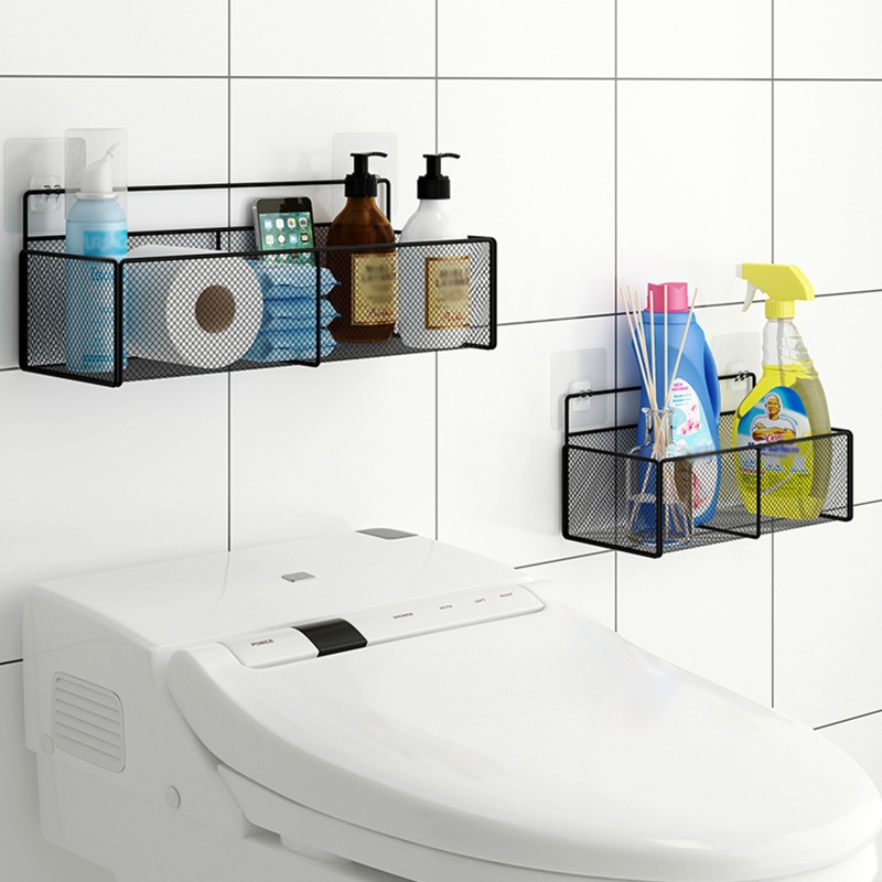 Giỏ Lưới Kim Loại Gắn Tường Sắp Xếp Gọn Gàng Cho Nhà Bếp Nhà Tắm