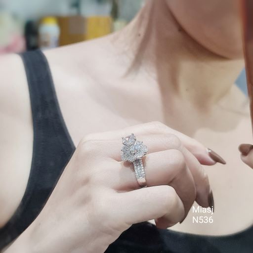 Nhẫn nữ bạc Ý S925 MiASJ N536 đá CZ nhân tạo cao cấp sáng đẹp lung linh