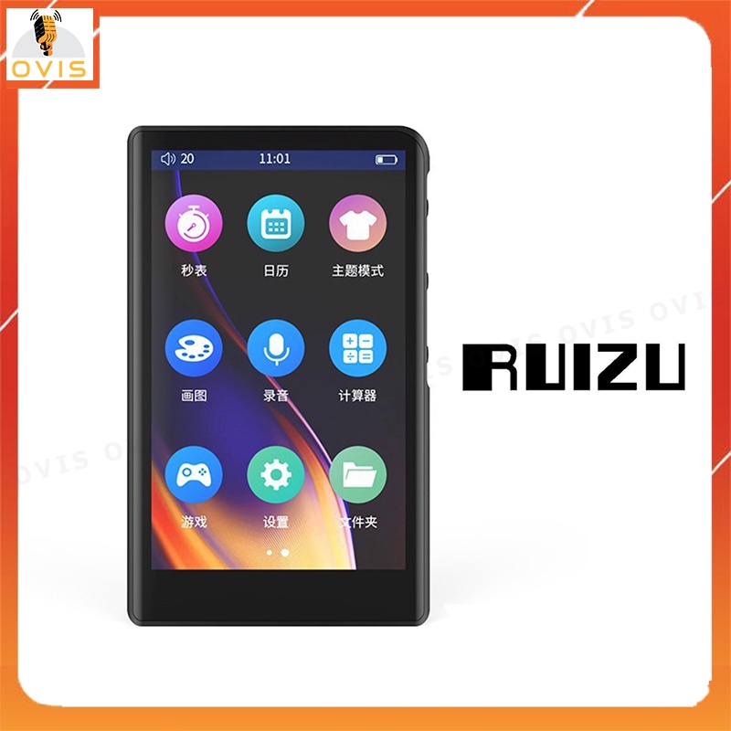 Ruizu H9 - Máy Nghe Nhạc Lossless, Bluetooth 5.0, Màn Hình Cảm Ứng, Xem Video Full HD, Có Loa Ngoài
