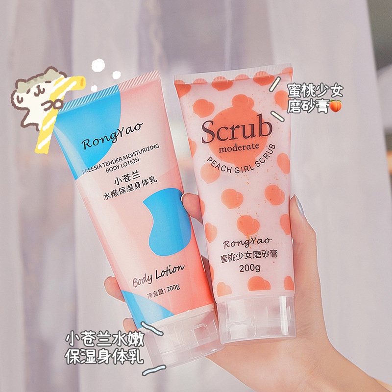 Tẩy tế bào chết Body PEACH đào cải thiện da viêm lông, sáng da Tẩy da chết đào
