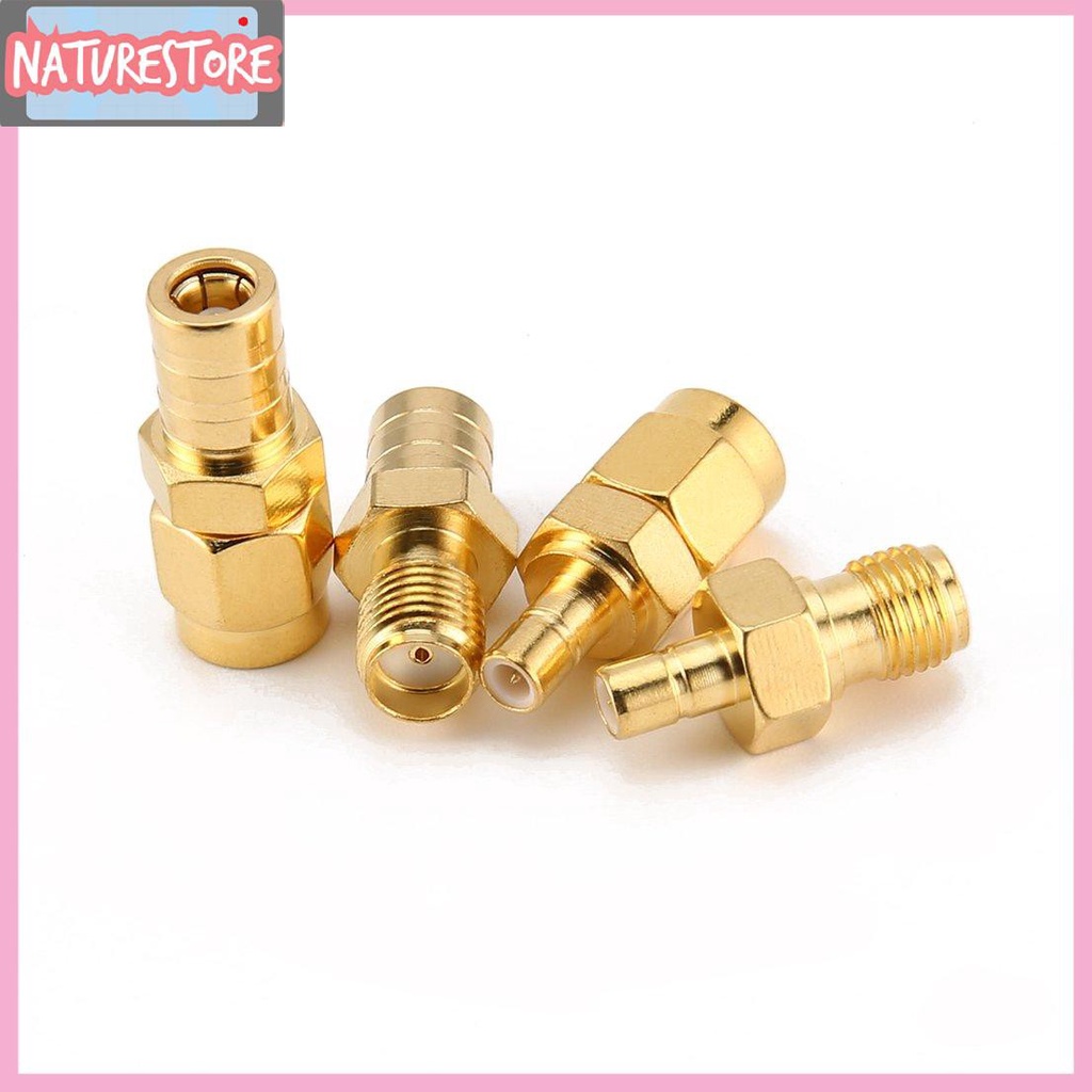 Set 4 Đầu Nối Ăng Ten Smb Sang Sma Chuyên Dụng Cho Xe Hơi