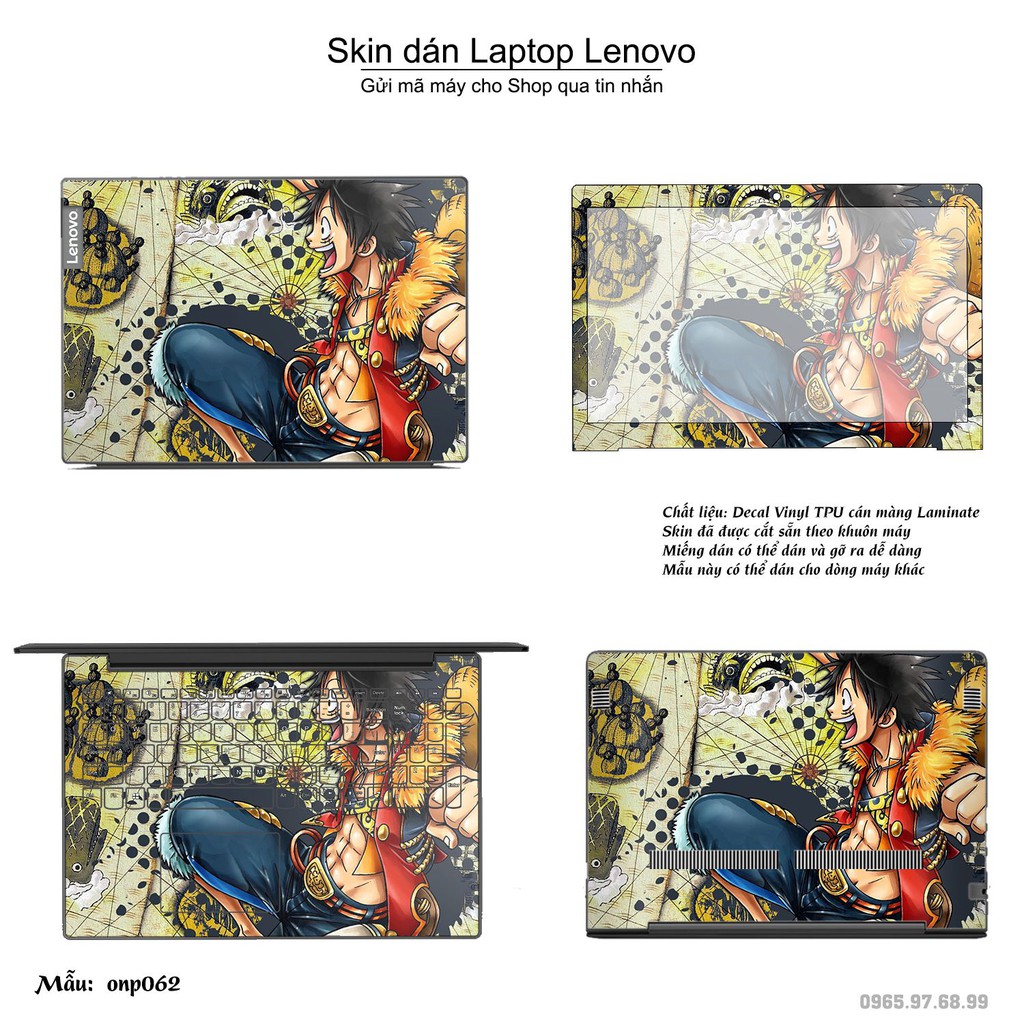 Skin dán Laptop Lenovo in hình One Piece _nhiều mẫu 3 (inbox mã máy cho Shop)