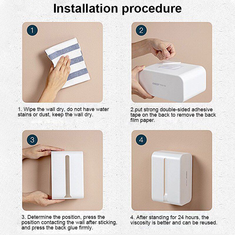 Giá đỡ hộp khăn giấy gắn tường tiện dụng và bền