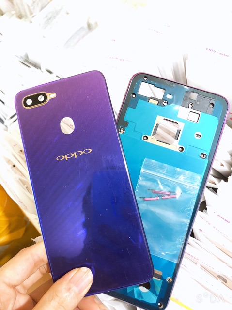 Vỏ điện thoại oppo F9 (vỏ + xương) tím