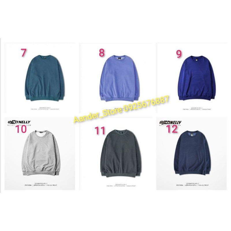 [Sẵn 1 số mẫu] [20 màu] Áo Sweater Unisex nỉ lót lông chính hãng Nelly (order) | BigBuy360 - bigbuy360.vn