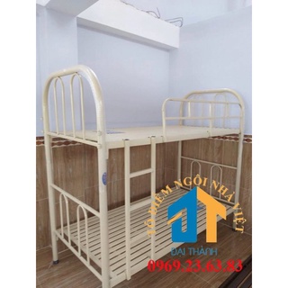 Giường sắt 2 tầng ngang 1m dài 2m bảo hành 1 năm