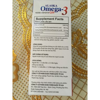 .ALASKA OMEGA 3 BỔ MẮT 100V