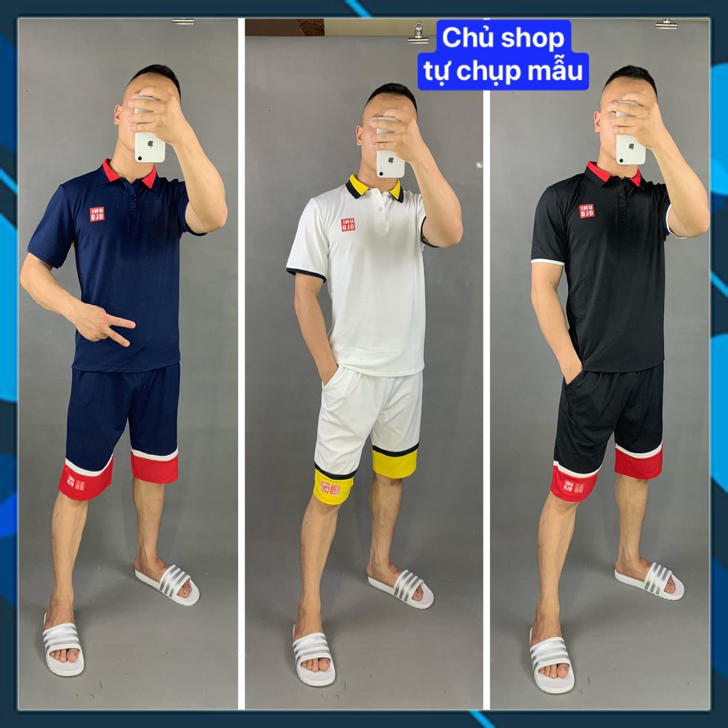 Bộ Uniqlo nam, Set thể thao nam, Bộ thể thao nam vải cá sấu co dãn 4 chiều cao cấp. Hình ảnh tự quay chụp hàng thật.