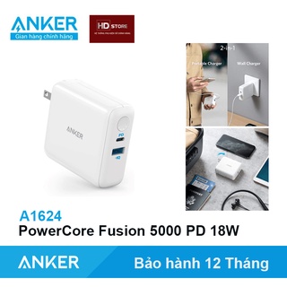 Sạc dự phòng Anker  5000mAh 2in1 PowerCore Fusion sạc nhanh PD 18W - A1624 HD Store