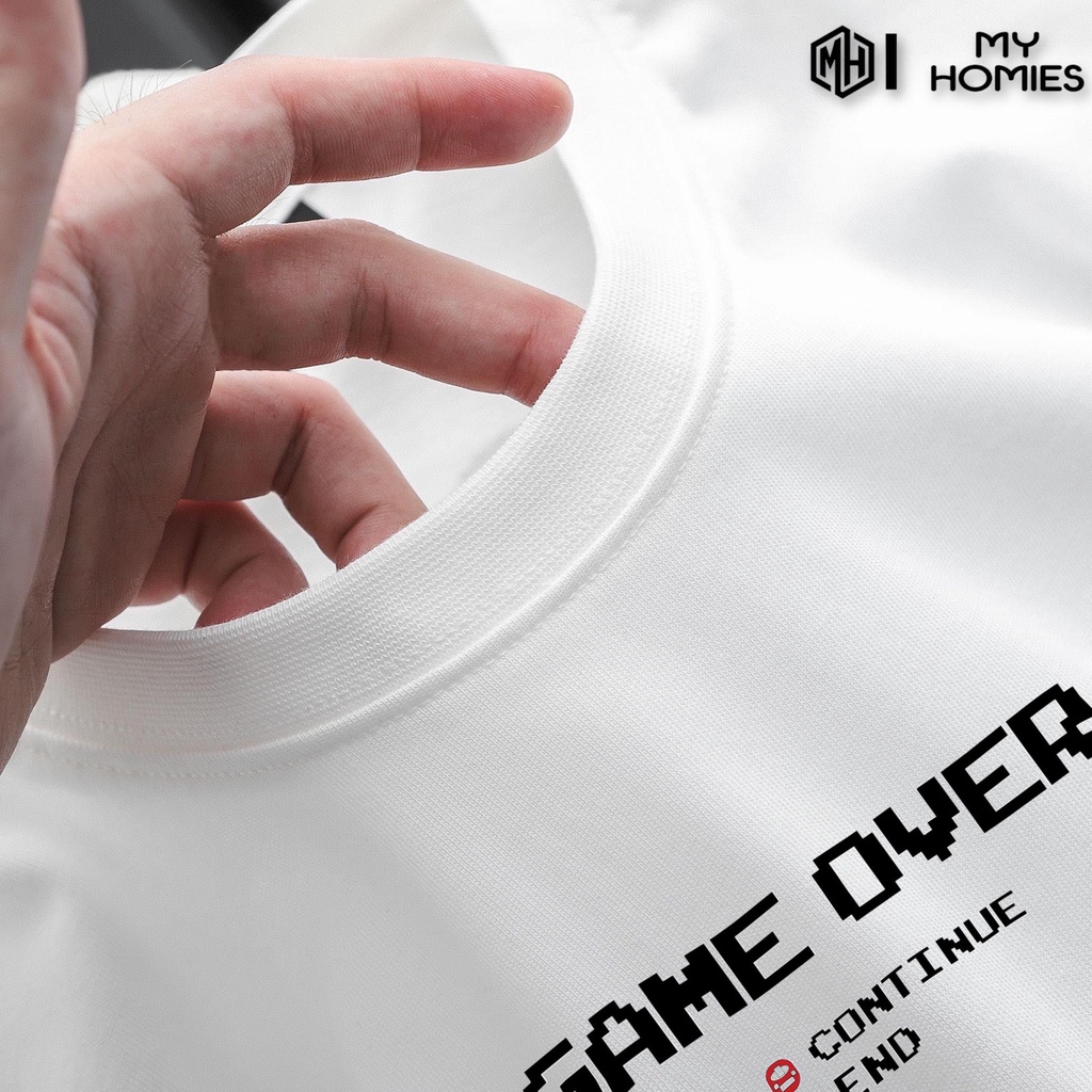 Áo thun cotton Big Size 50 - 120kg dày dặn và mềm mịn mẫu Game Over 2.0 - MH Store