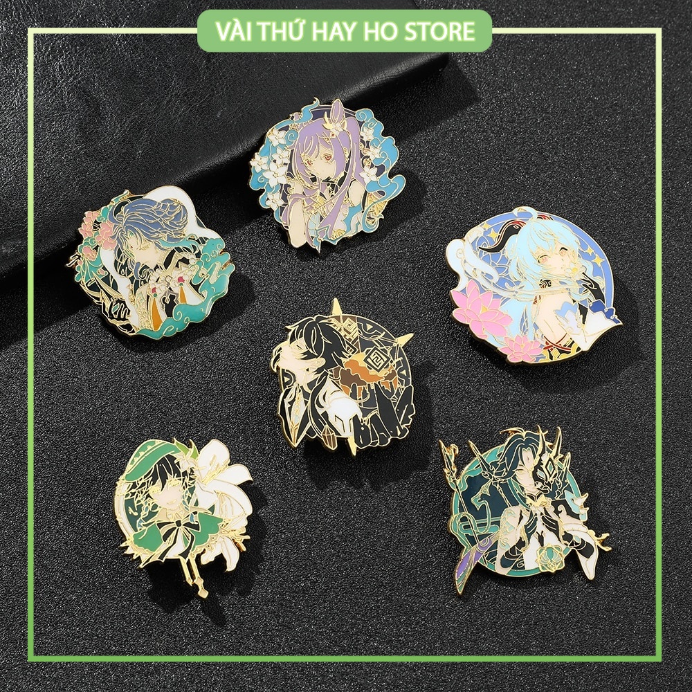Ghim cài áo nhân vật Game Genshin Impact Venti/ Xiao/ Keqing/ Zhongli/ Ganyu/ Yoimiya/ Kazuha/ Childe/ Aether - GC447