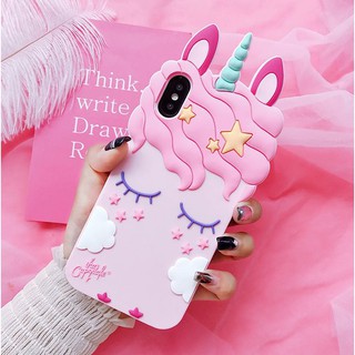 YSW Huawei Y9 2019 Nova3 3i 2i Honor 8X P20 Pro Mate 20 lite Y7 Prime 2017 2018 Pink Unicorn Cute Phone Cases