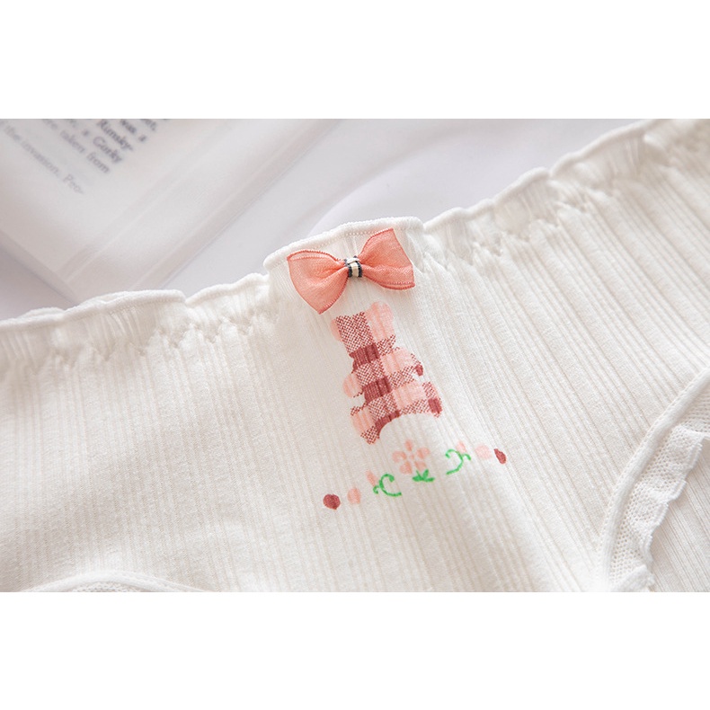 Quần Lót Nữ Cotton Trang Trí Nơ-Ren Ngang Eo . Hàng Loại Đẹp.