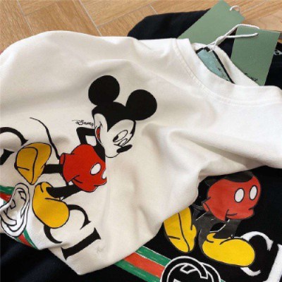 Áo phông cho bé gái bé trai set 2 áo thun in hình chuột mickey đen trắng chất mát kèm túi giấy JIMADO SF738